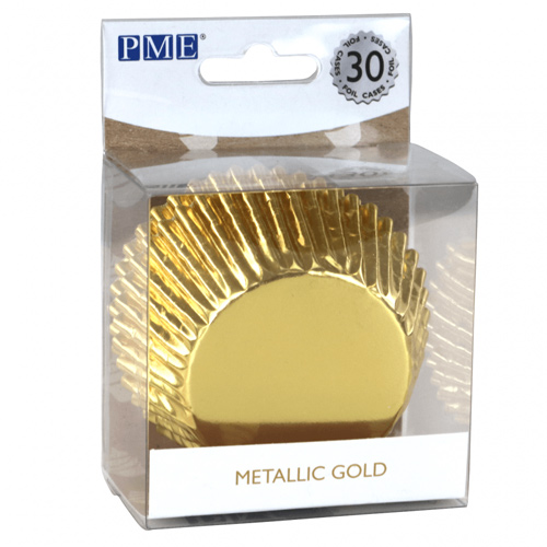 PME Gold - Metallic Foil Lined Standard Cupcake Cases x 30