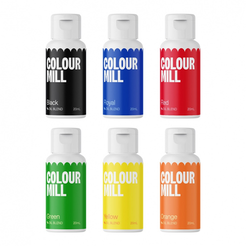Colour Mill Primary Gift Set Of 6 - Oil Based Colouring 20ml