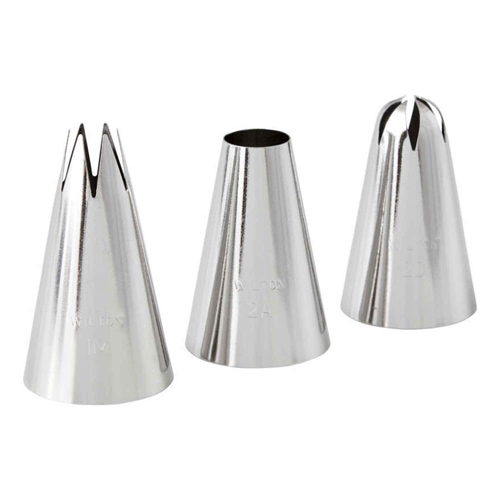 Wilton Decorating Tip Set Extra Large #1M, #2D, #2A