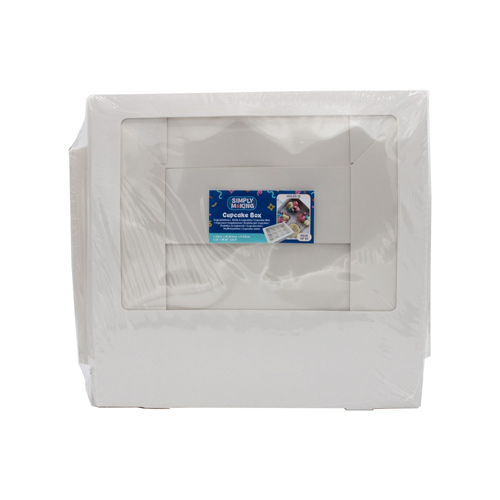 Simply Making Window Cupcake Box 3 Inch Deep - White - Holds 12 - 10 Pack