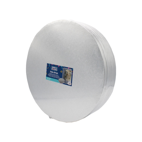 Simply Making 12 Inch - Silver Round Drum Cake Board - 5 Pack