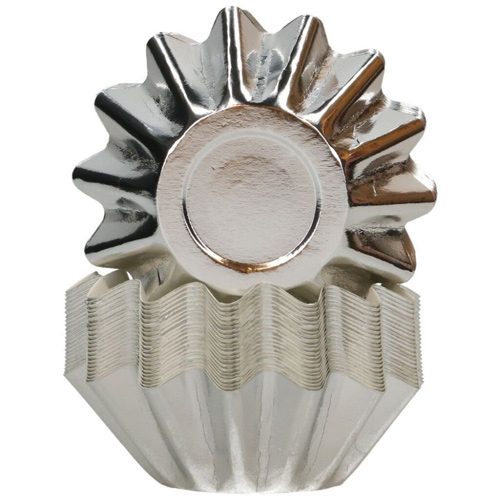 FunCakes Metallic Silver - Bloom Baking Cups Pack Of 48