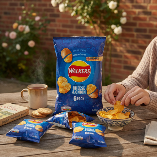 Walkers Cheese and Onion Crisps 6 Pack
