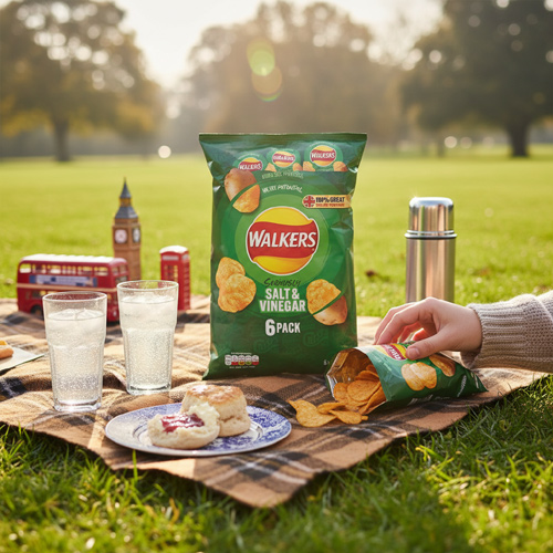 Walkers Salt and Vinegar Crisps 6 Pack