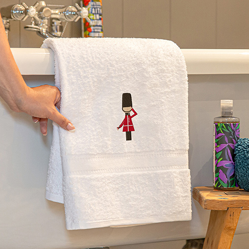 Luxury Cotton Bath Towel with Kings Guard Embroidered Logo