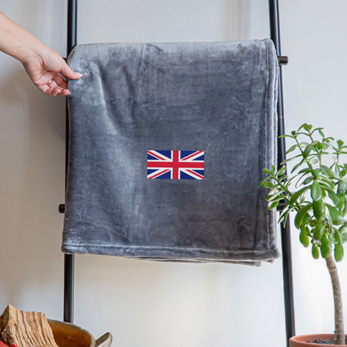 Shimmering Snuggle Blanket with Union Jack Embroidered Logo