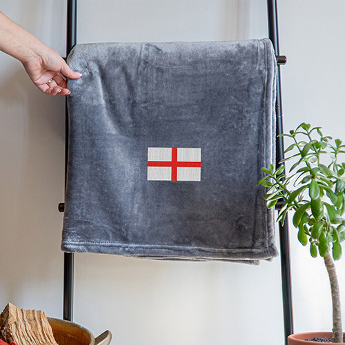 Shimmering Snuggle Blanket with Saint Georges Cross Embroidered Logo