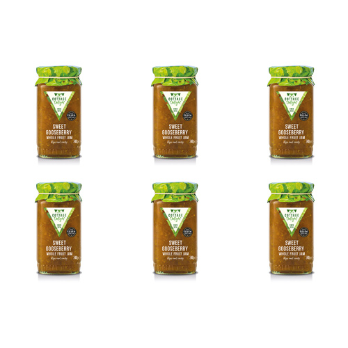 Cottage Delight Sweet Gooseberry Whole Fruit Jam (Bulk Buy Pack Of 6)