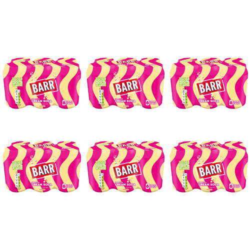 Barr Cream Soda 6 Pack (Bulk Buy Pack Of 6)
