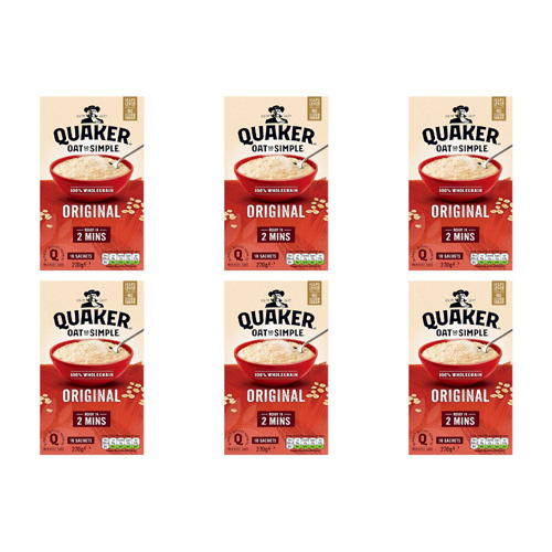 Quaker Oat So Simple Original 10 Sachets (Bulk Buy Pack Of 6)