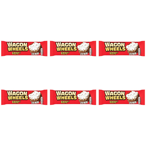 Burtons Wagon Wheels 6 Pack (Bulk Buy Pack Of 6)