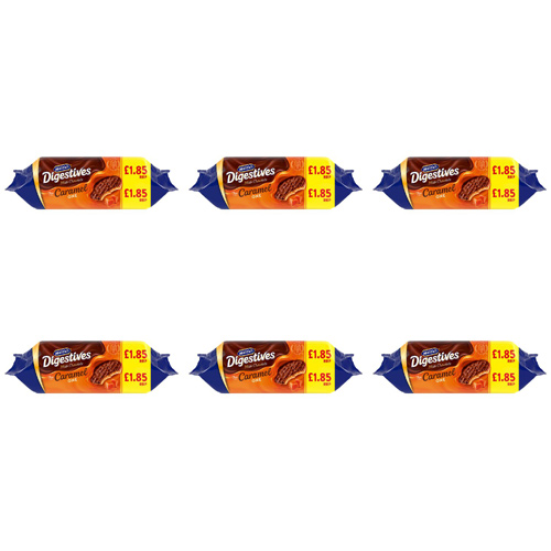 McVitie's Milk Chocolate Caramel Digestives (Bulk Buy Pack Of 6)