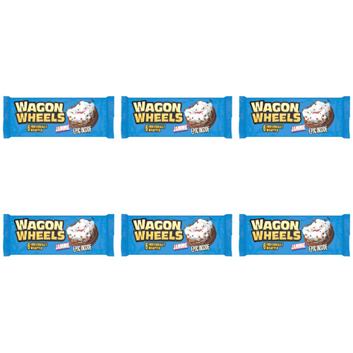 Burtons Jammie Wagon Wheels 6 Pack (Bulk Buy Pack Of 6)