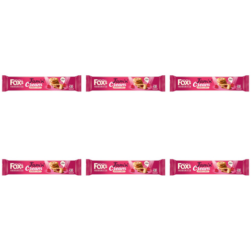 Foxs Jam 'n' Cream Rings (Bulk Buy Pack Of 6)
