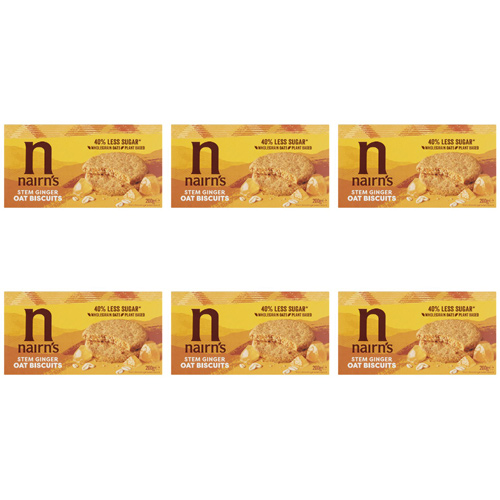 Nairns Stem Ginger Oat Biscuits (Bulk Buy Pack Of 6)