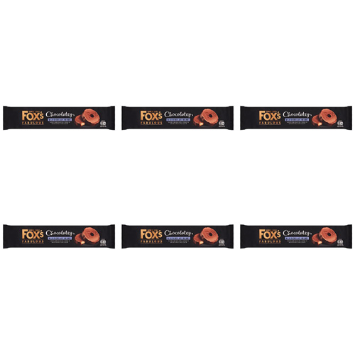 Foxs Chocolatey Chocolate Shortcake Rings (Bulk Buy Pack Of 6)