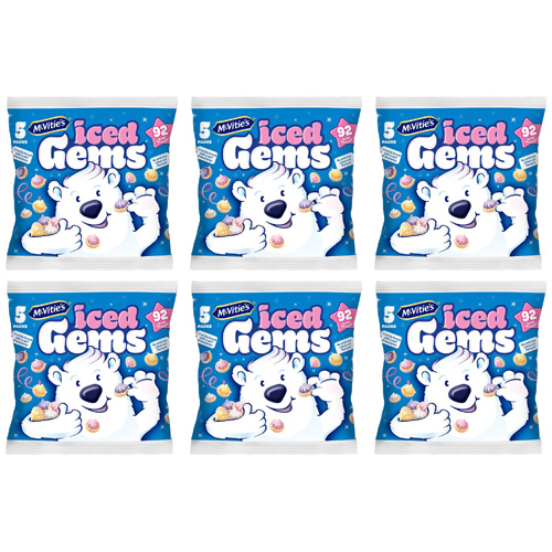 Mcvities Iced Gems 5 Pack (Bulk Buy Pack Of 6)