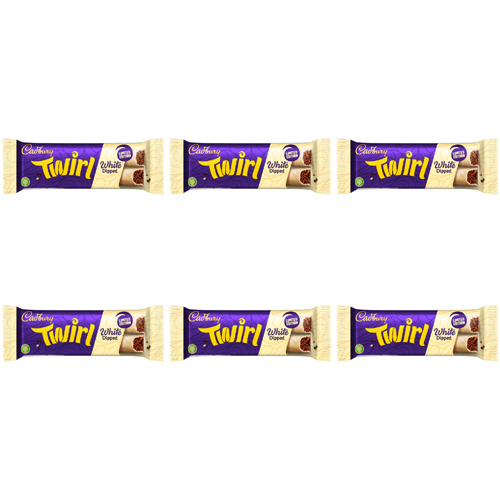 Cadbury Twirl White Dipped (Bulk Buy Pack Of 6)