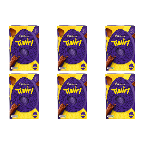 Cadbury Twirl Easter Egg Large (Bulk Buy Pack Of 6)