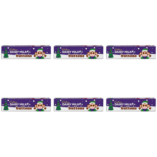 Cadbury Dairy Milk Buttons Tube (Bulk Buy Pack Of 6)
