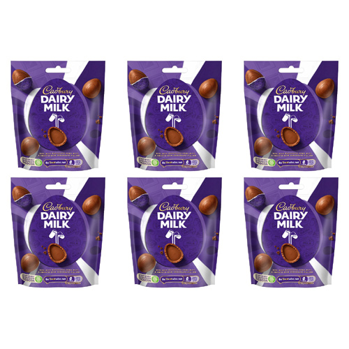 Cadbury Dairy Milk Mini Eggs Bag (Bulk Buy Pack Of 6)