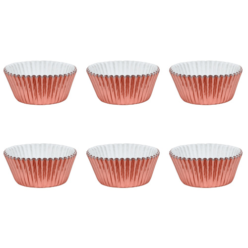PME Rose Gold - Metallic Foil Lined Standard Cupcake Cases x 30 (Bulk Buy Pack Of 6)