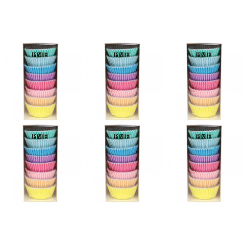 PME Pastel Foil Lined Cupcake Cases x 100 (Bulk Buy Pack Of 6)