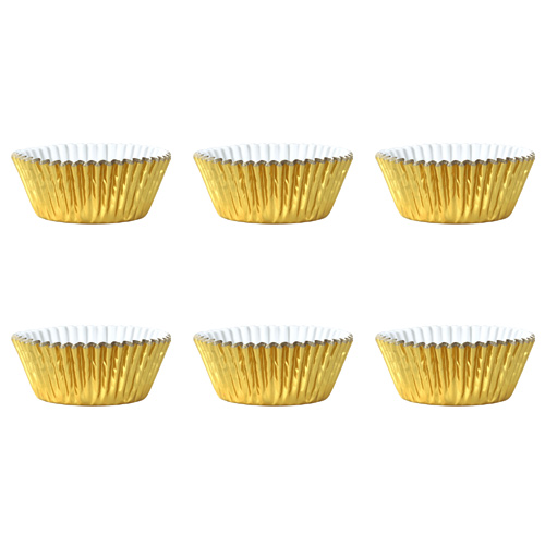 PME Gold - Metallic Foil Lined Standard Cupcake Cases x 30 (Bulk Buy Pack Of 6)