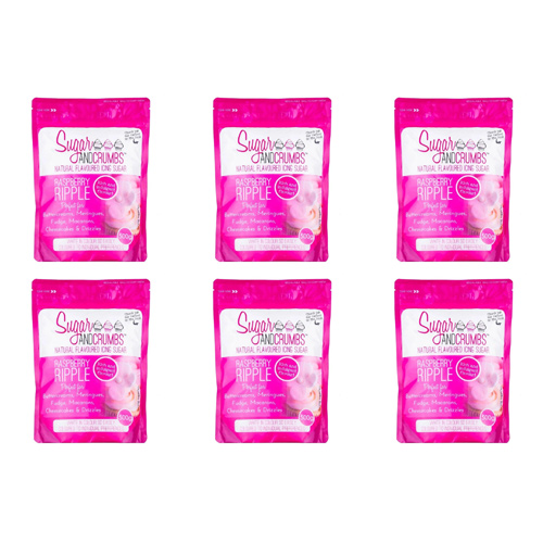 Sugar & Crumbs Raspberry Ripple Icing Sugar 500g (Bulk Buy Pack Of 6)