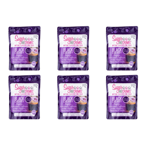 Sugar & Crumbs Black Cherry Icing Sugar 500g (Bulk Buy Pack Of 6)