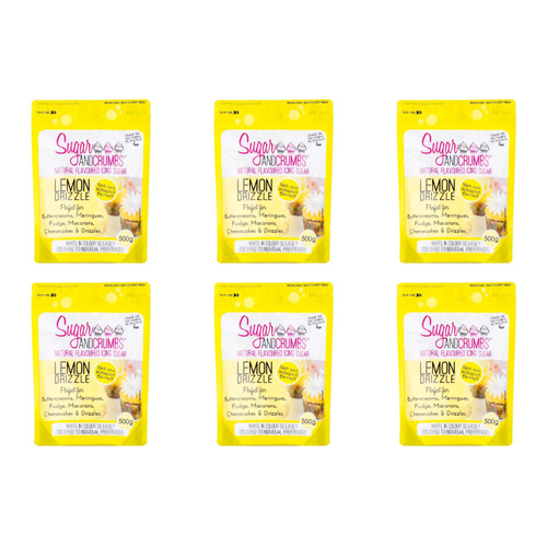 Sugar & Crumbs Lemon Drizzle Icing Sugar 500g (Bulk Buy Pack Of 6)