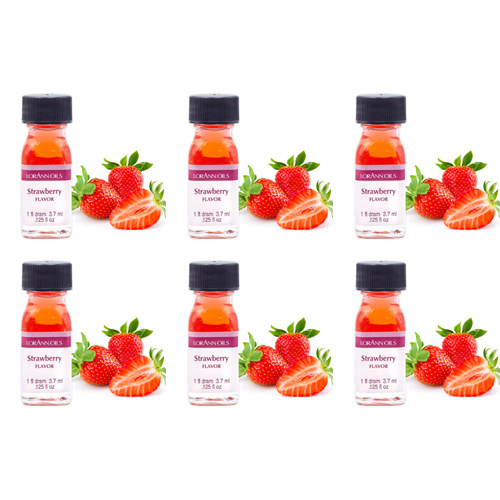 LorAnn Strawberry - Food Flavouring 1 Dram (Bulk Buy Pack Of 6)