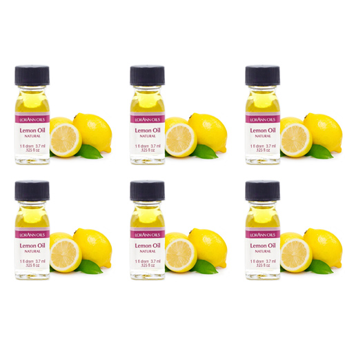 LorAnn Lemon Oil - Natural Food Flavouring 1 Dram (Bulk Buy Pack Of 6)