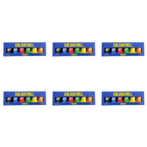Colour Mill Primary Gift Set Of 6 - Oil Based Colouring 20ml (Bulk Buy Pack Of 6)
