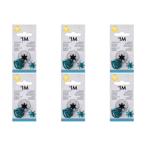 Wilton Decorating Tip #1M Open Star Carded (Bulk Buy Pack Of 6)