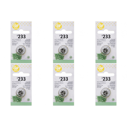 Wilton Decorating Tip #233 Multi-open Carded (Bulk Buy Pack Of 6)