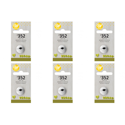 Wilton Decorating Tip #352 Leaf Carded (Bulk Buy Pack Of 6)