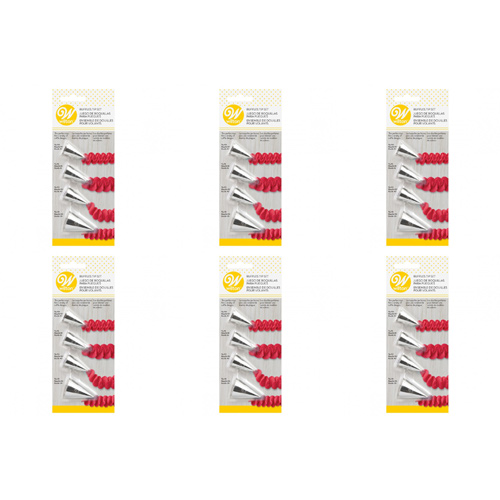 Wilton Decorating Tip Set Ruffles #86, #100, #102, #125 (Bulk Buy Pack Of 6)