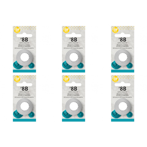 Wilton Decorating Tip Open Star #8B (Bulk Buy Pack Of 6)