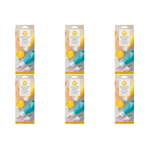 Wilton Disposable Decorating Bags 40cm Pack Of 12 (Bulk Buy Pack Of 6)