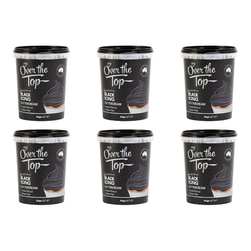 Over The Top Black - 425g Buttercream (Bulk Buy Pack Of 6)