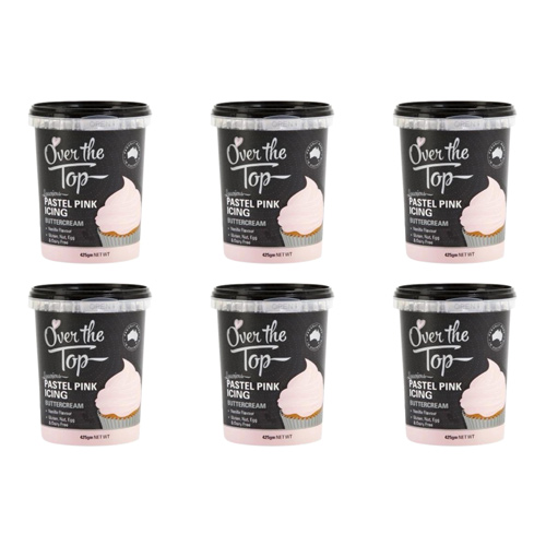 Over The Top Pastel Pink - 425g Buttercream (Bulk Buy Pack Of 6)
