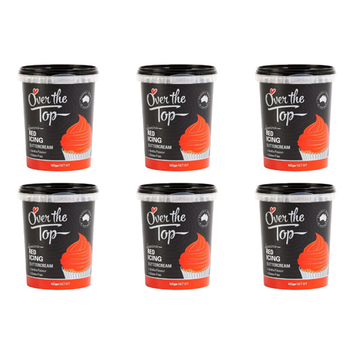 Over The Top Red - 425g Buttercream (Bulk Buy Pack Of 6)