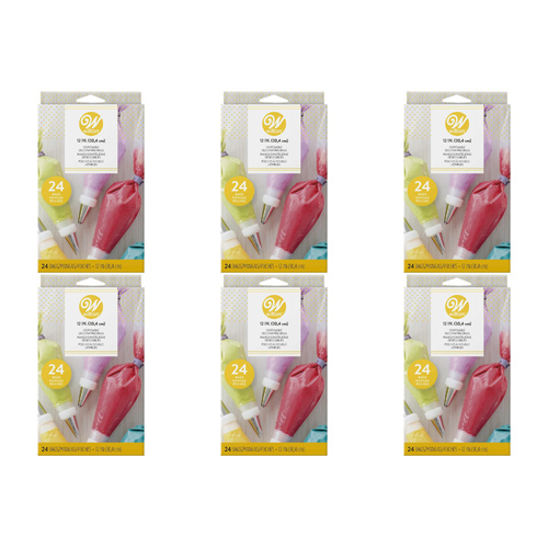 Wilton Disposable Decorating Bags Pack Of 24 (Bulk Buy Pack Of 6)