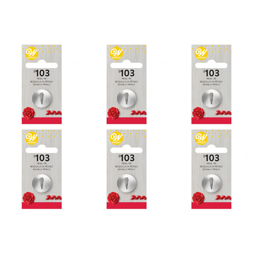 Wilton Decorating Tip #103 Petal Carded (Bulk Buy Pack Of 6)