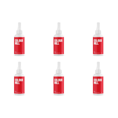 Colour Mill Red - 125g Choco Drip (Bulk Buy Pack Of 6)