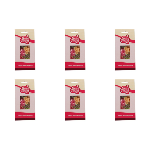 FunCakes Camelia - Edible Wafer Flowers Pack Of 5 (Bulk Buy Pack Of 6)
