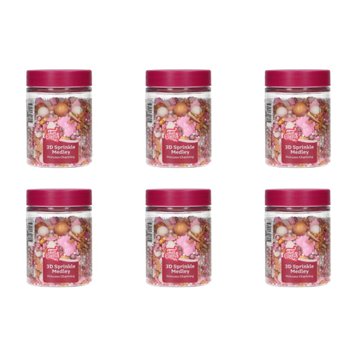 FunCakes Princess Charming - 3D Sprinkle Medley 70g (Bulk Buy Pack Of 6)