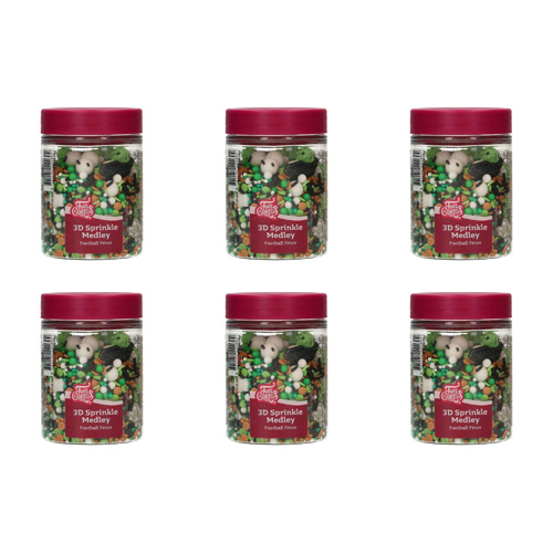 FunCakes Football - 3D Sprinkle Medley 70g (Bulk Buy Pack Of 6)