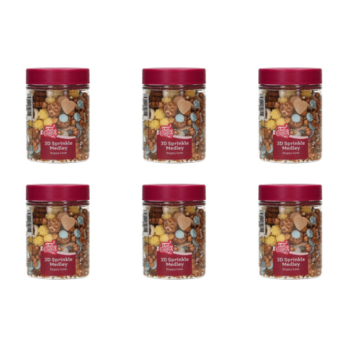 FunCakes Puppy Love - 3D Sprinkle Medley 70g (Bulk Buy Pack Of 6)